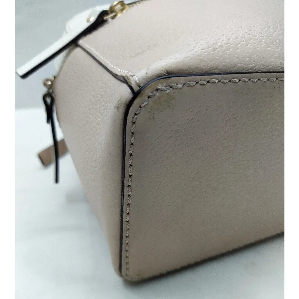 Kate Spade Grove Street Sammi Ivory Leather Zipper Pocket Backpack - MSRP $299